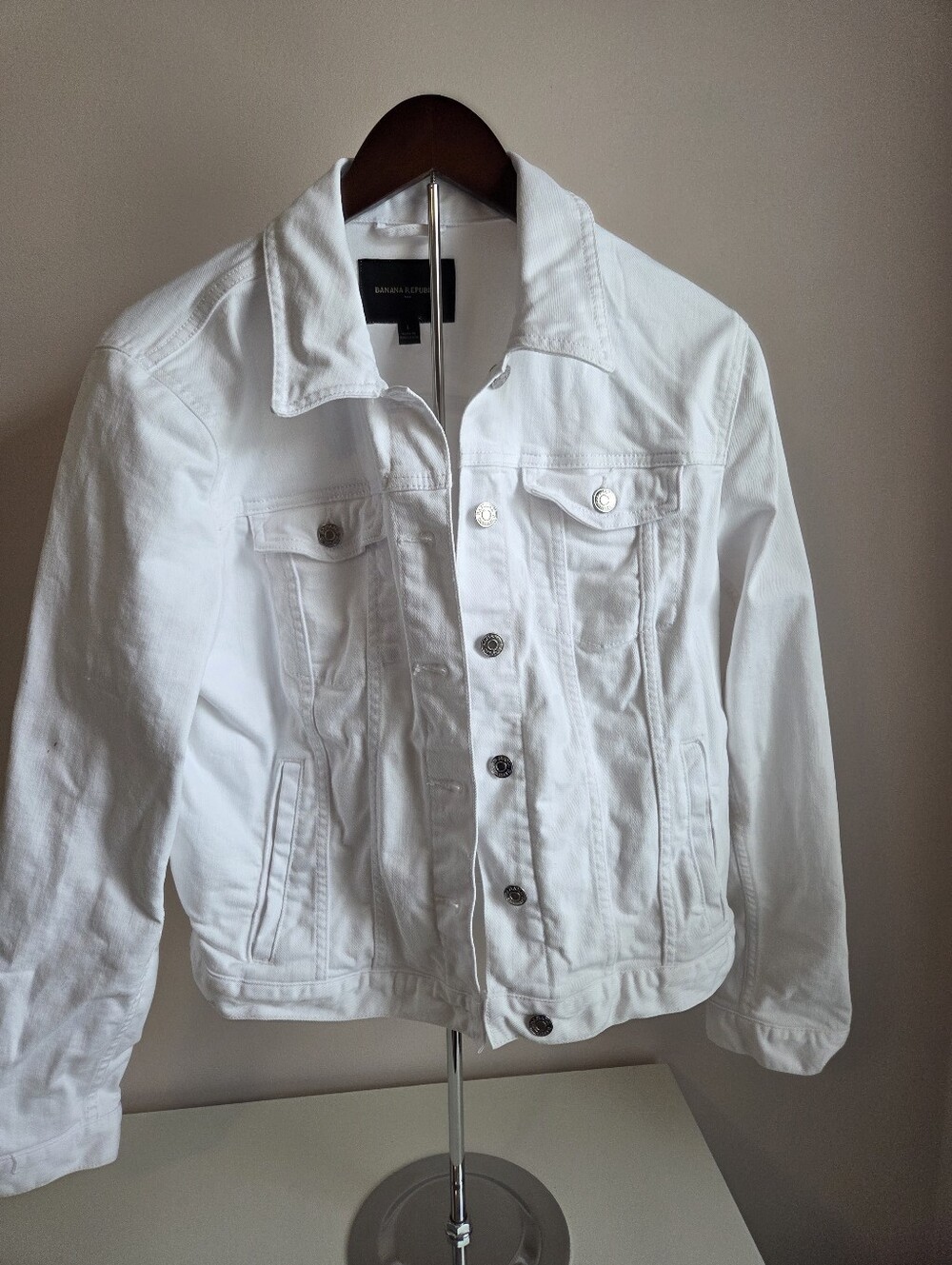 Banana Republic White Denim Jean Jacket